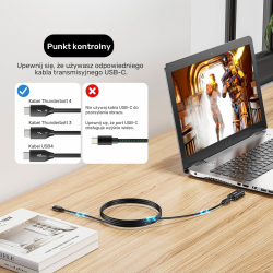 Adapter z HDMI do USB-C HDR/HDCP/ 4K 60Hz Unitek