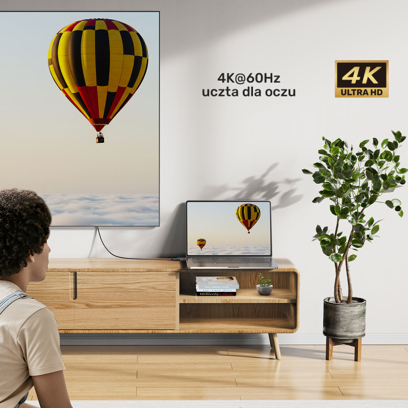 Adapter z HDMI do USB-C HDR/HDCP/ 4K 60Hz Unitek