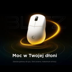 Rampage Mysz bezprzewodowa BLITZ ULTIMATE optyczna 8K 30000DPI PAW3950 Biała