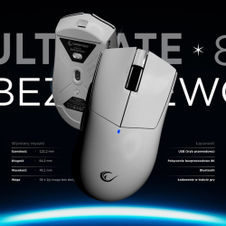 Rampage Mysz bezprzewodowa BLITZ ULTIMATE optyczna 8K 30000DPI PAW3950 Biała