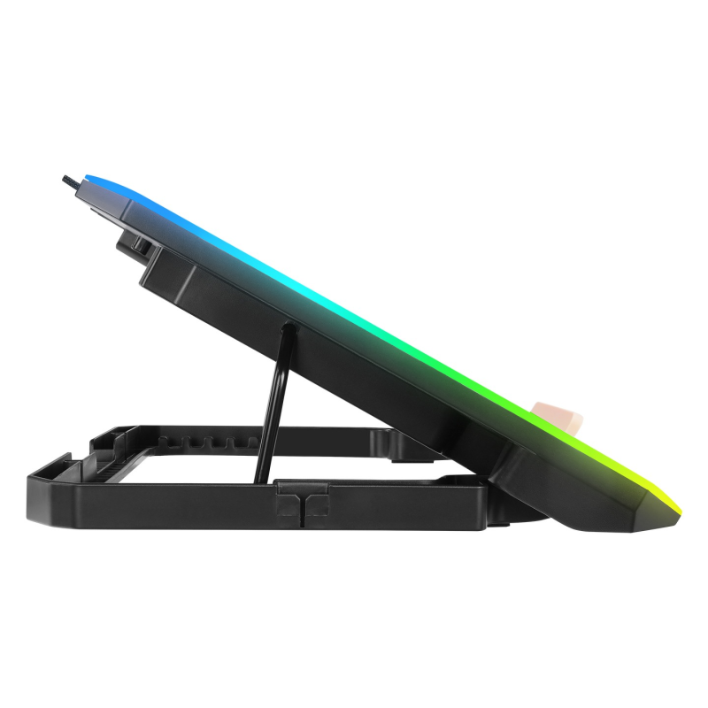 Rampage FREEZ Podstawka chłodząca pod laptop 9-17'' RGB 6 wentylatorów, srebrna