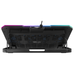 Rampage FREEZ Podstawka chłodząca pod laptop 9-17'' RGB 6 wentylatorów, srebrna
