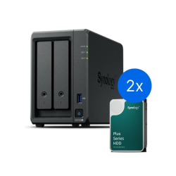 Synology DS725+ /8T | 2-zatokowy serwer NAS w zestawie z dyskami o łącznej pojemności 8TB, Tower