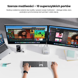 Orico Stacja dokująca do MacMini M4, USB-C 10 Gbps, z obudową M.2 NVMe/NGFF, metalowa