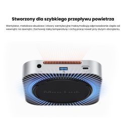 Orico Stacja dokująca do MacMini M4, USB-C 10 Gbps, z obudową M.2 NVMe/NGFF, metalowa
