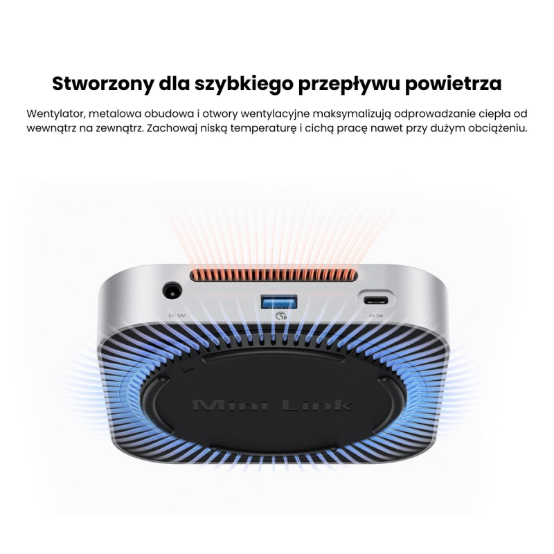 Orico Stacja dokująca do MacMini M4, USB-C 10 Gbps, z obudową M.2 NVMe/NGFF, metalowa