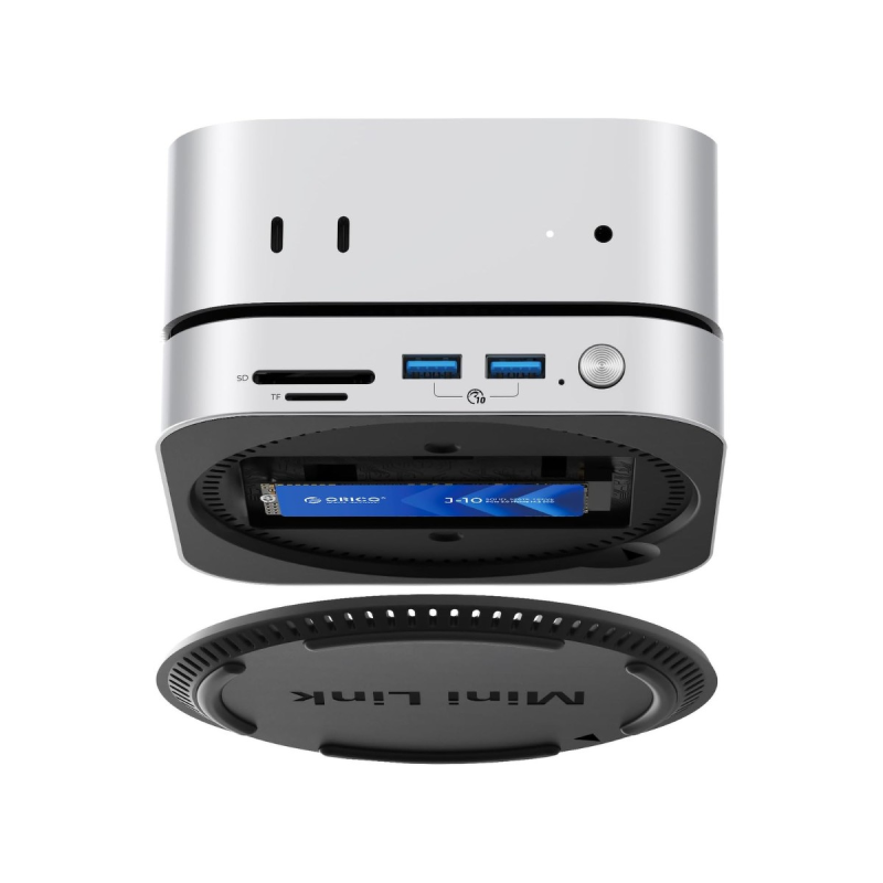 Orico Stacja dokująca do MacMini M4, USB-C 10 Gbps, z obudową M.2 NVMe/NGFF, metalowa