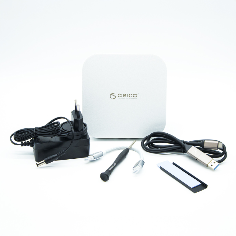Orico Stacja dokująca do MacMini M4, USB-C 10 Gbps, z obudową M.2 NVMe/NGFF, metalowa