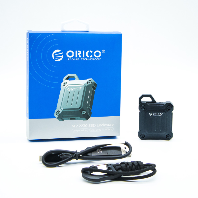 Orico Obudowa na dysk M.2 NVMe 2230, USB-C 10 Gbps, wzmocniona, metalowa