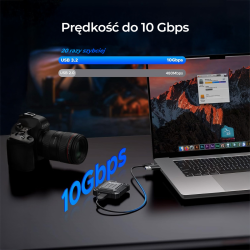 Orico Obudowa na dysk M.2 NVMe 2230, USB-C 10 Gbps, wzmocniona, metalowa