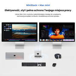 Orico Stacja dokująca do MacMini M4, USB-C 10 Gbps, z obudową M.2 NVMe, pionowa, metalowa