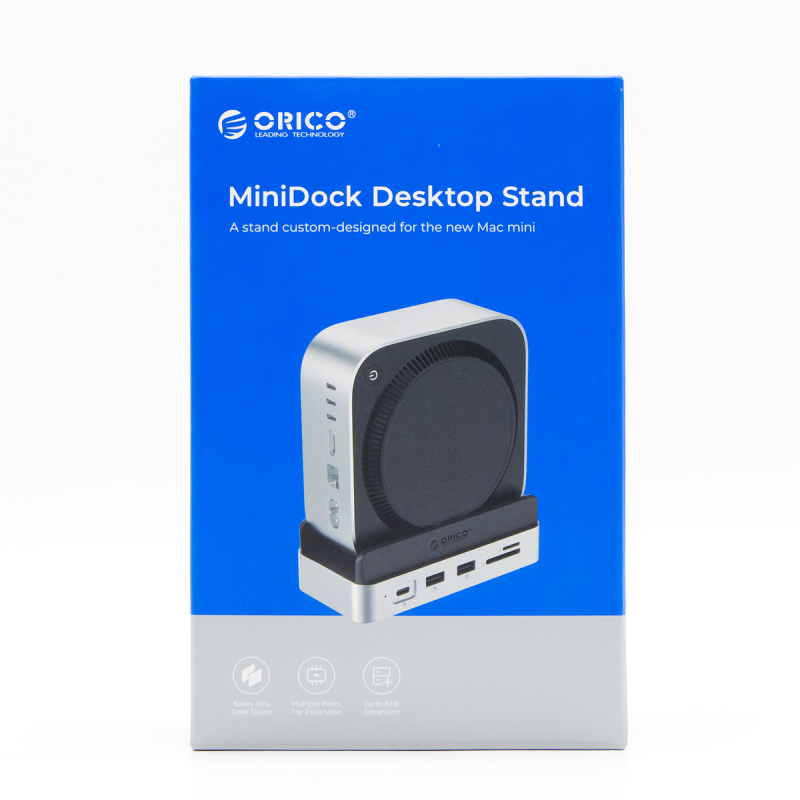 Orico Stacja dokująca do MacMini M4, USB-C 10 Gbps, z obudową M.2 NVMe, pionowa, metalowa