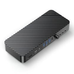 Orico Stacja dokująca USB-C 10 Gbps, 2x DP 4K, HDMI 4K, PD 60W, 6x USB-A, karty SD, audio