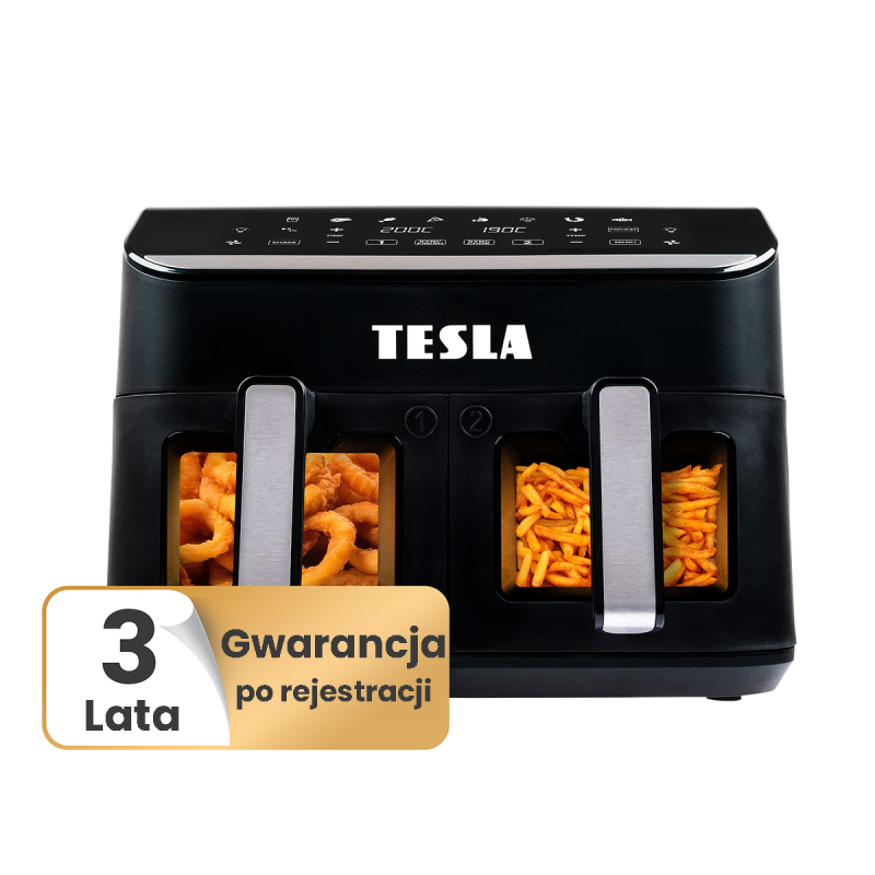 TESLA AirCook DualZone Q460 XXL Multifunkcyjny air fryer dwukomorowy 9l