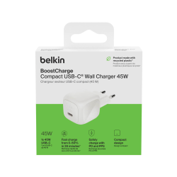 Belkin Ładowarka USB-C 45W, PD 3.1, BoostCharge, kompaktowa, biała