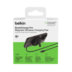 Belkin Ładowarka magnetyczna, Qi2 15W, rozkładana, zasilacz 20W, czarna