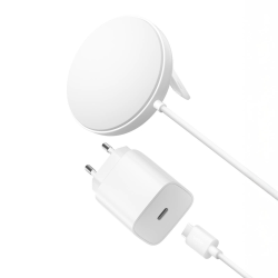 Belkin Ładowarka magnetyczna, Qi2 15W, rozkładana, zasilacz 20W, biała