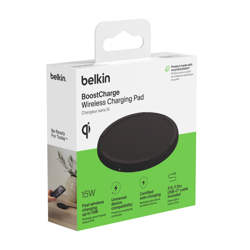 Belkin Ładowarka bezprzewodowa 15W, zasilacz 20W, czarna