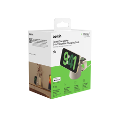 Belkin Ładowarka 2w1, magnetyczna Qi2 15W, do iPhone, AppleWatch, AirPods, kremowa