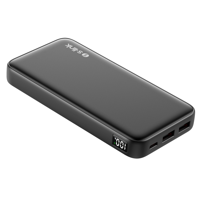 S-Link P311L Powerbank 10000 mAh 2x USB-A, USB-C, HSC 22.5W, PD 20W, QC 3.0, czarny