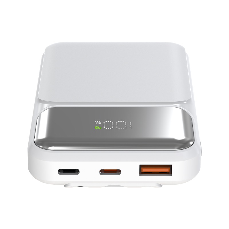 S-Link P104 Powerbank 10 000 mAh z wbudowanymi kablami, HSC 22.5W, PD 20W, biały