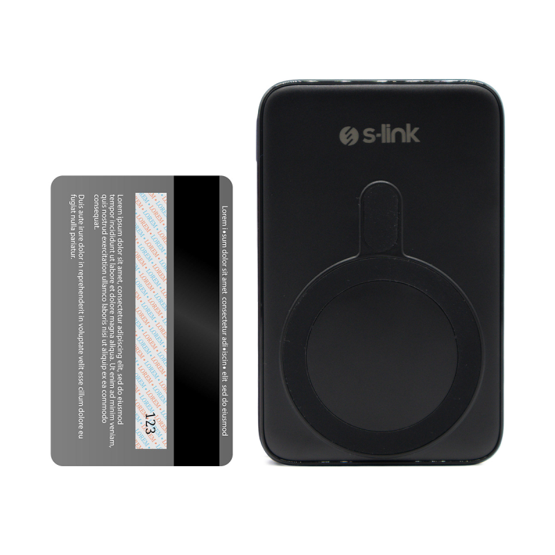 S-Link M1051 Powerbank 10 000 mAh magnes 15 W, HSC 22.5W, PD 20W, QC 3.0, czarny