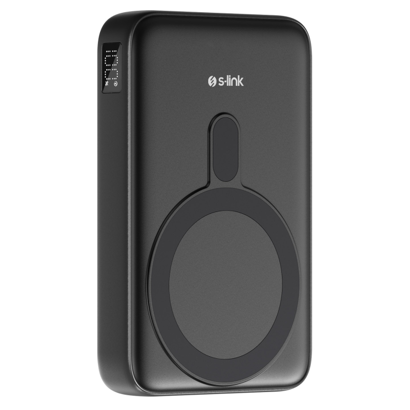 S-Link M1051 Powerbank 10 000 mAh magnes 15 W, HSC 22.5W, PD 20W, QC 3.0, czarny