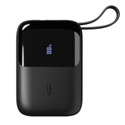 S-Link P109M Powerbank z wbudowanym kablem 10 000 mAh PD 20W QC 18W HSC 22.5W, czarny