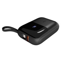 S-Link P109M Powerbank z wbudowanym kablem 10 000 mAh PD 20W QC 18W HSC 22.5W, czarny