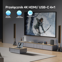 Unitek Przełącznik 4K HDMI/USB-C 4 in 1 out