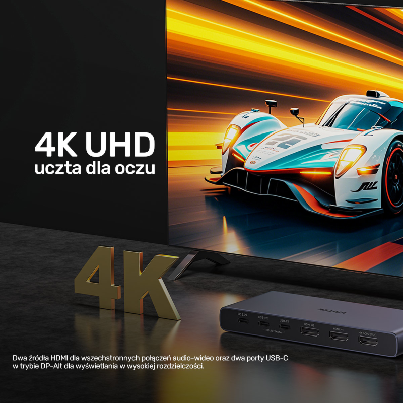 Unitek Przełącznik 4K HDMI/USB-C 4 in 1 out