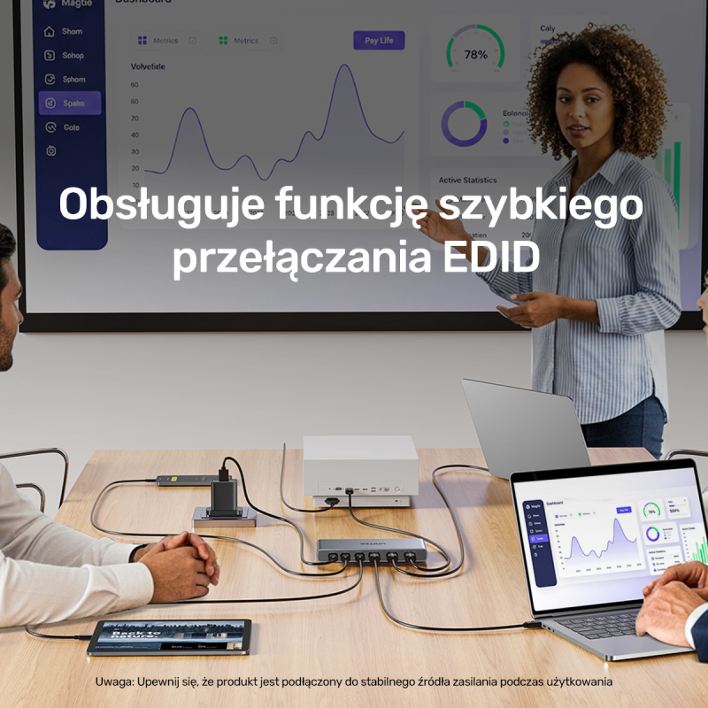 Unitek Przełącznik 4K HDMI/USB-C 4 in 1 out