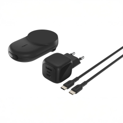Belkin Ładowarka magnetyczna Qi2 25 W, składana 2w1, zasilacz 45W, czarna