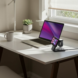 Belkin Ładowarka magnetyczna Qi2 25W, 3w1, składana, zasilacz 45W, czarna