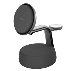 Belkin Ładowarka magnetyczna Qi2 25W, 3w1, zasilacz 45W, grafitowa