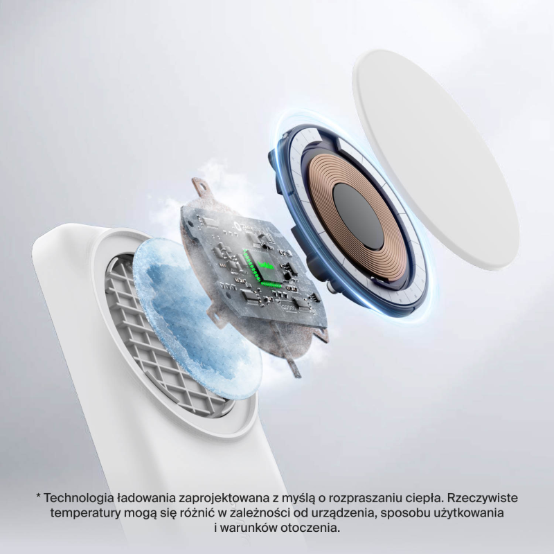 Belkin Ładowarka magnetyczna Qi2 25W, 3w1, składana, zasilacz 45W, biała