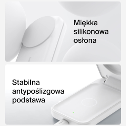 Belkin Ładowarka magnetyczna Qi2 25W, 3w1, składana, zasilacz 45W, biała