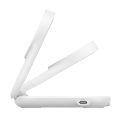 Belkin Ładowarka magnetyczna Qi2 25 W, składana 2w1, zasilacz 45W, biała