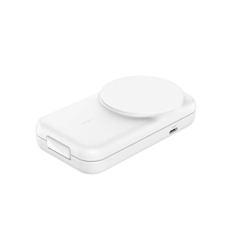 Belkin Ładowarka magnetyczna Qi2 25 W, składana 2w1, zasilacz 45W, biała