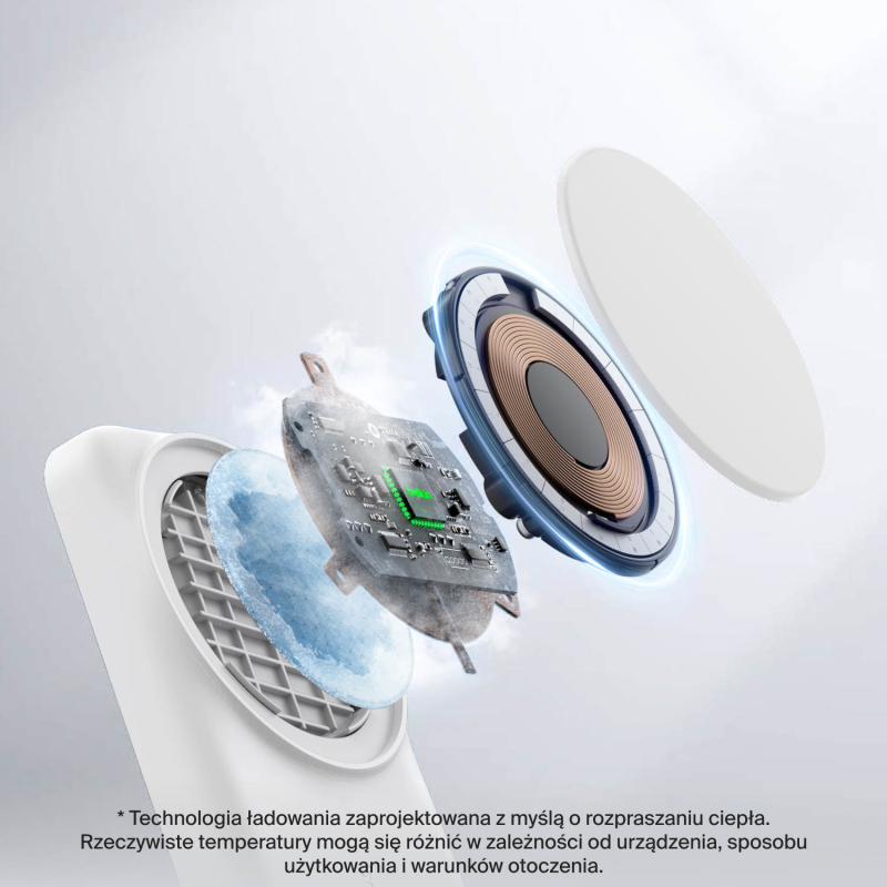 Belkin Ładowarka magnetyczna Qi2 25 W, składana 2w1, zasilacz 45W, biała