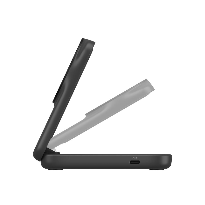 Belkin Ładowarka magnetyczna Qi2 25W, składana 2w1, zasilacz 45W, czarna