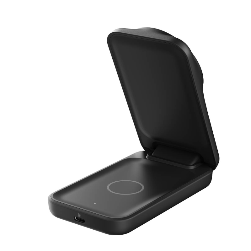 Belkin Ładowarka magnetyczna Qi2 25W, składana 2w1, zasilacz 45W, czarna