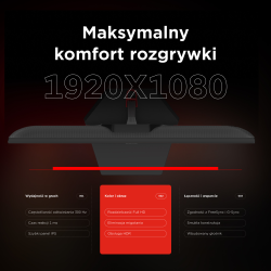 Rampage Crimson Monitor gamingowy 24,5'' 300Hz 1 ms Fast IPS