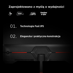 Rampage Crimson Monitor gamingowy 24,5'' 300Hz 1 ms Fast IPS