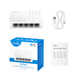 CUDY GS105U | przełącznik sieciowy, 5-portowy, Gigabit, Meta… | PartsPC.pl