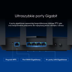 CUDY WR6500 | router, Wi-Fi 7, 2,4GHz/5GHz, Gigabit, MESH