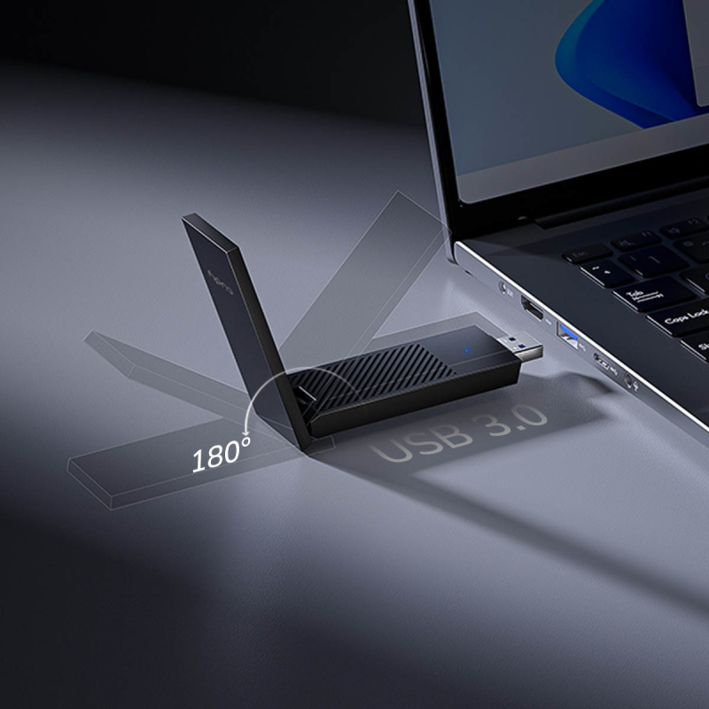 CUDY WU6500 | karta sieciowa, adapter Wi-Fi 7, 2,4GHz/5GHz/6GHz, USB