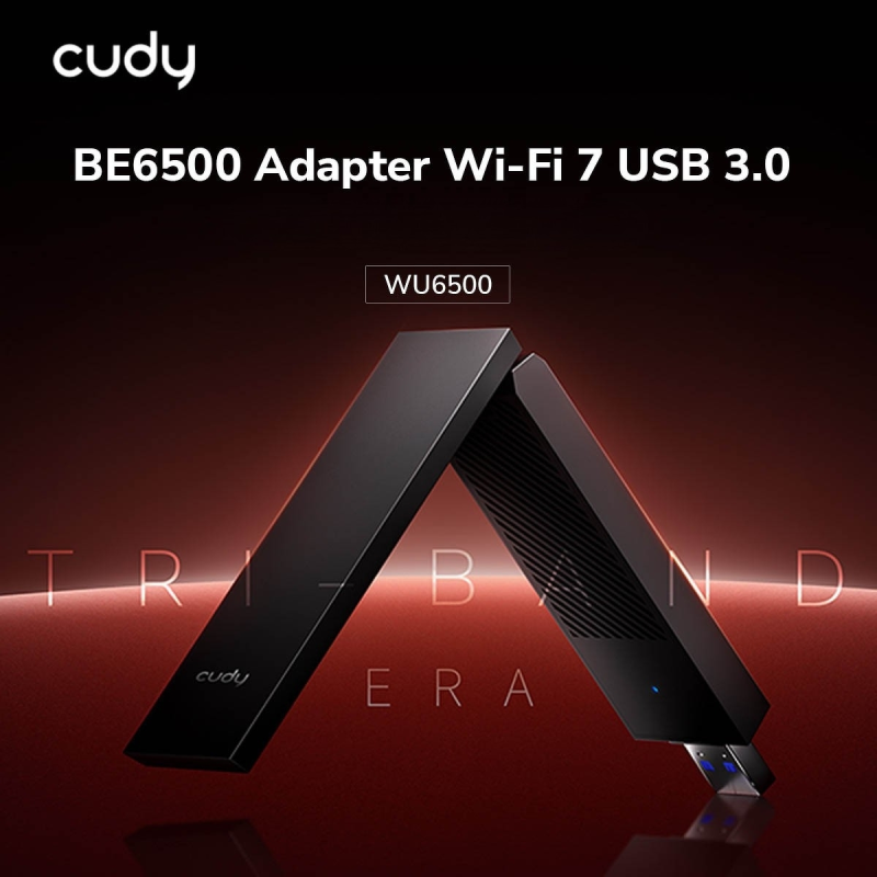 CUDY WU6500 | karta sieciowa, adapter Wi-Fi 7, 2,4GHz/5GHz/6GHz, USB
