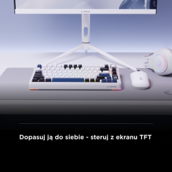 Rampage Quell Pro bezprzewodowa klawiatura mechaniczna Ekran, Gasket, Hot-Swap 2,4G + BT