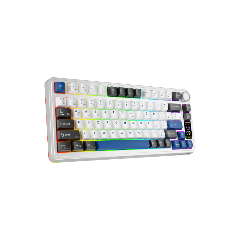 Rampage Quell Pro bezprzewodowa klawiatura mechaniczna Ekran, Gasket, Hot-Swap 2,4G + BT